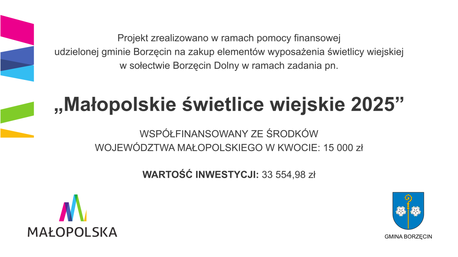 Zdjęcie: Nowe wyposażenie dla świetlicy wiejskiej w Borzęcinie Dolnym